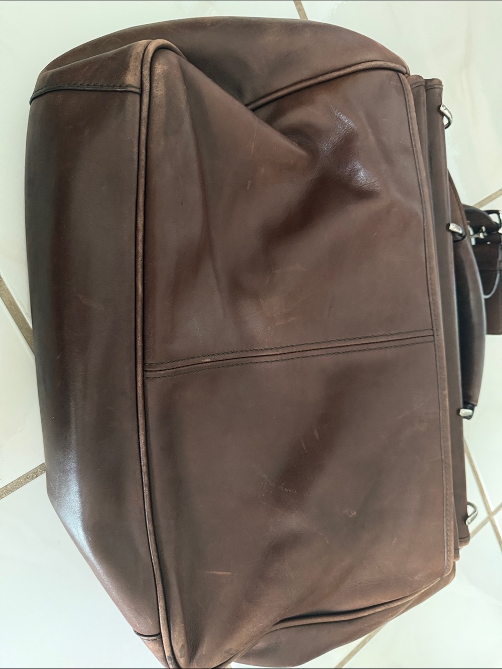 RARE VINTAGE COACH 5235 CONNER BROWN PADDED LEATHER BRIEFCASE LAPTOP BAG/ xbody - Picture 4 of 11